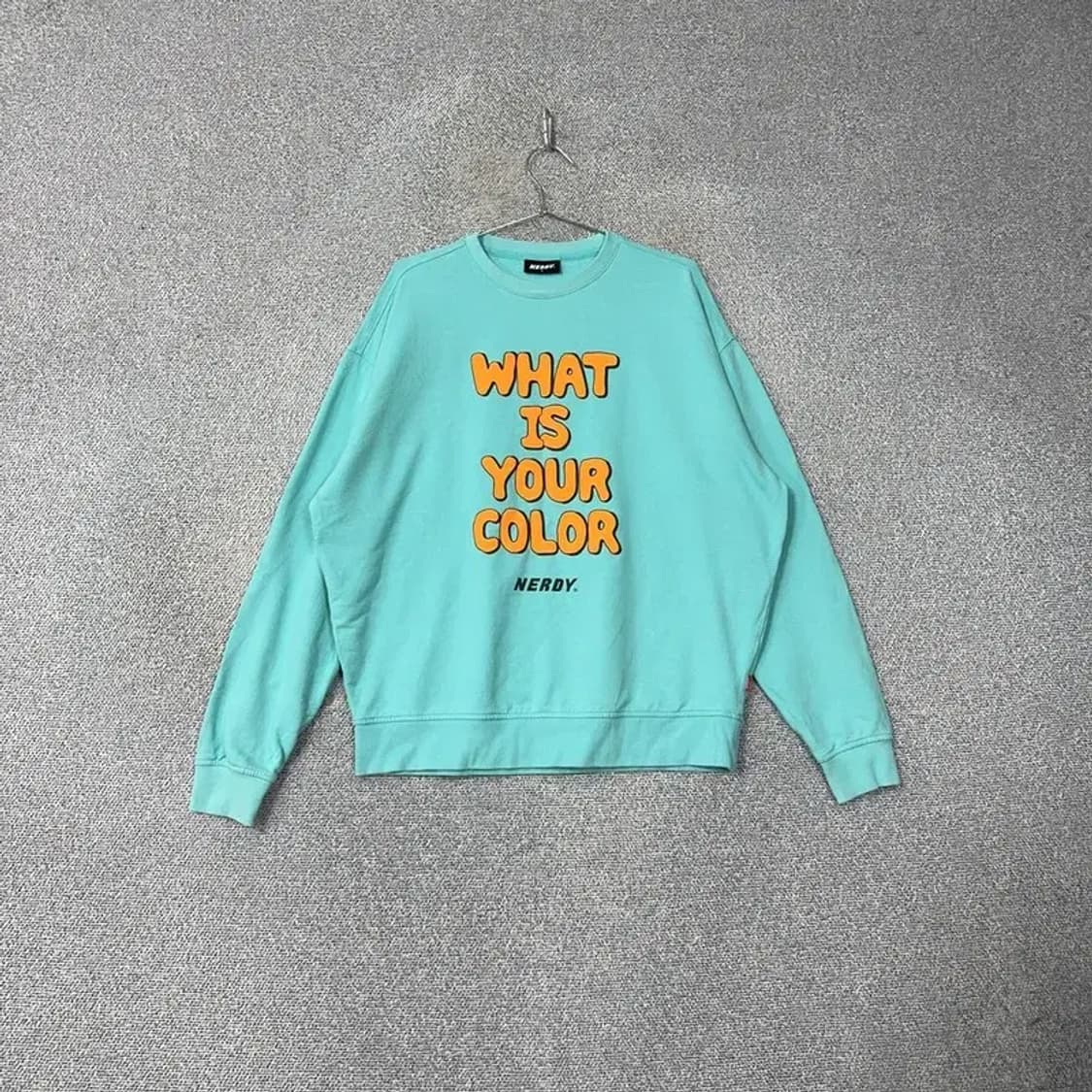 널디 프린팅 민트 스웻셔츠 맨투맨 L 상품이미지1