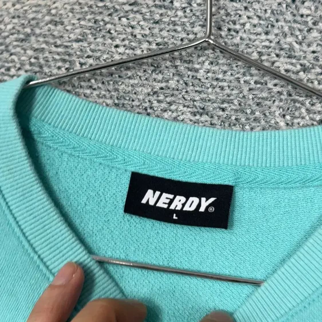 널디 프린팅 민트 스웻셔츠 맨투맨 L 상품이미지3