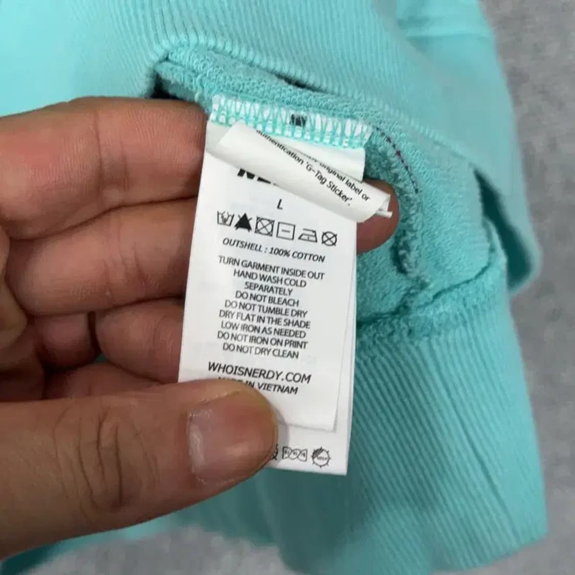 널디 프린팅 민트 스웻셔츠 맨투맨 L 상품이미지4