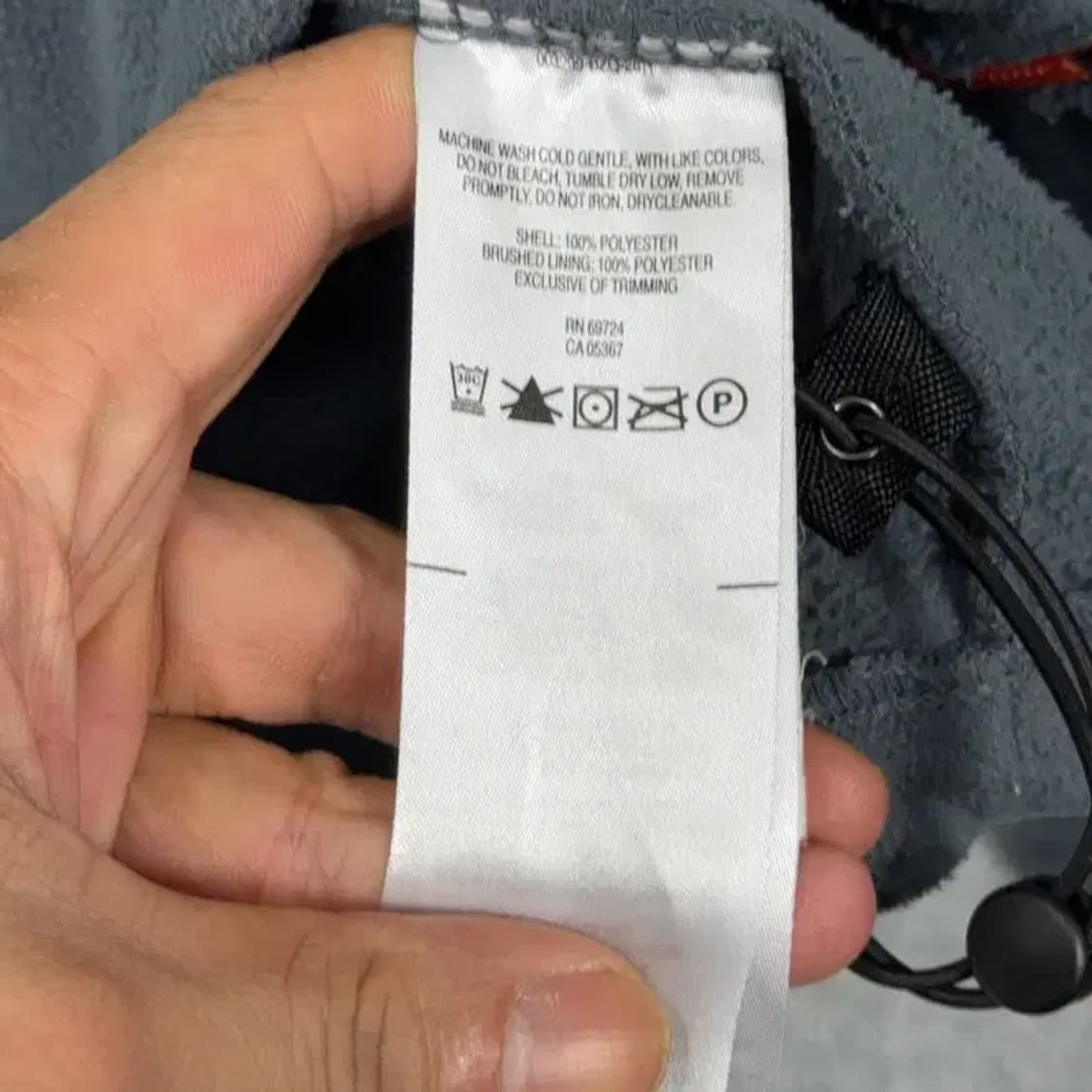 콜롬비아 로고 그레이 후리스 집업 M 상품이미지4
