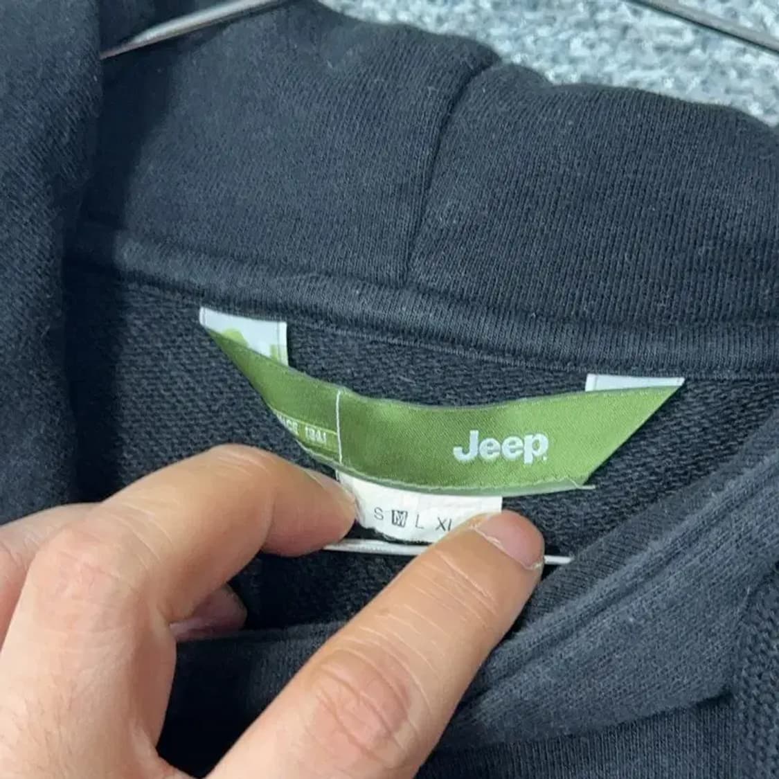 지프 빅로고 프린팅 오버핏 후드티 M 상품이미지3