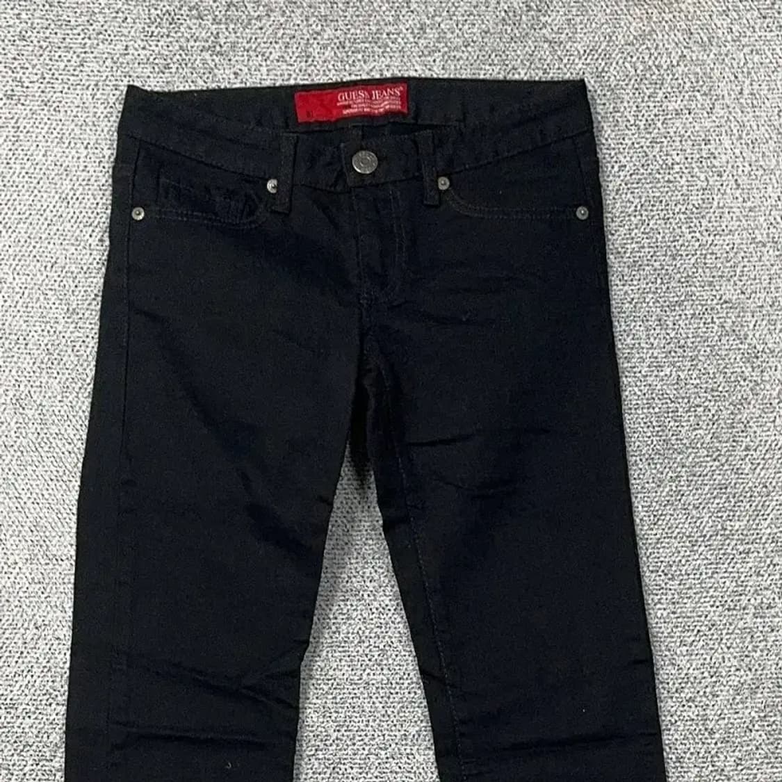 게스 여성 삼각로고 블랙 청바지 데님팬츠 26 상품이미지3