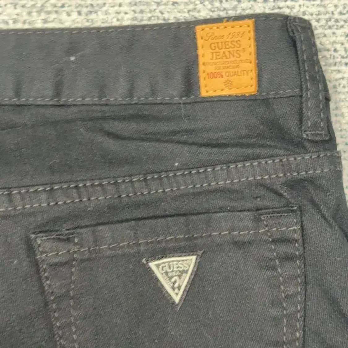 게스 여성 삼각로고 블랙 청바지 데님팬츠 26 상품이미지5