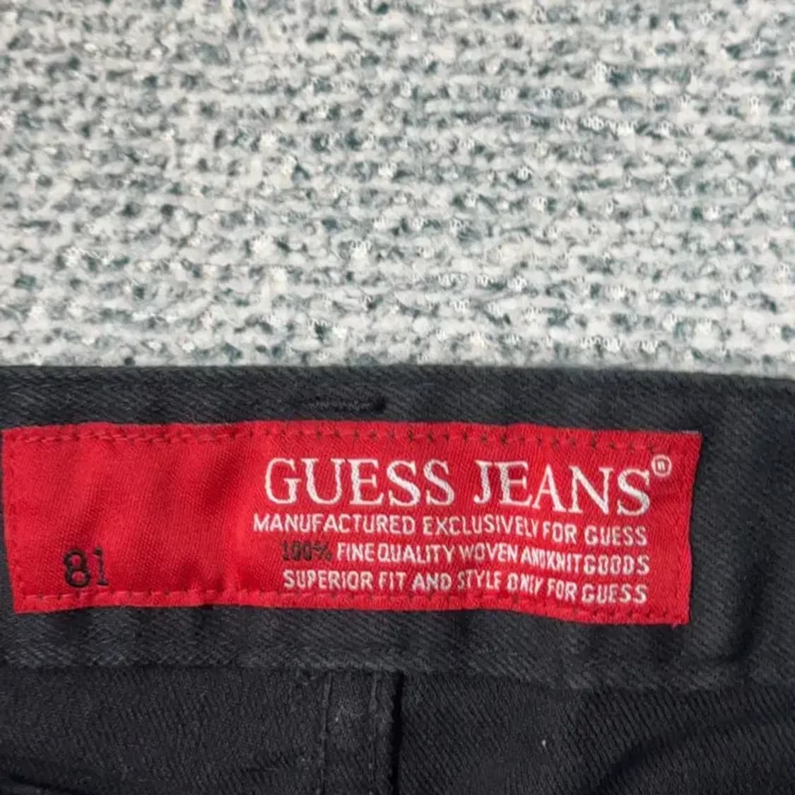 게스 여성 삼각로고 블랙 청바지 데님팬츠 26 상품이미지6