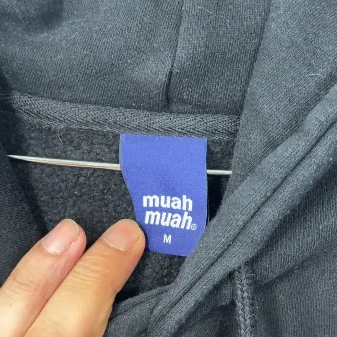 무아무아 스펠로고 프린팅 후드티 M 상품이미지3