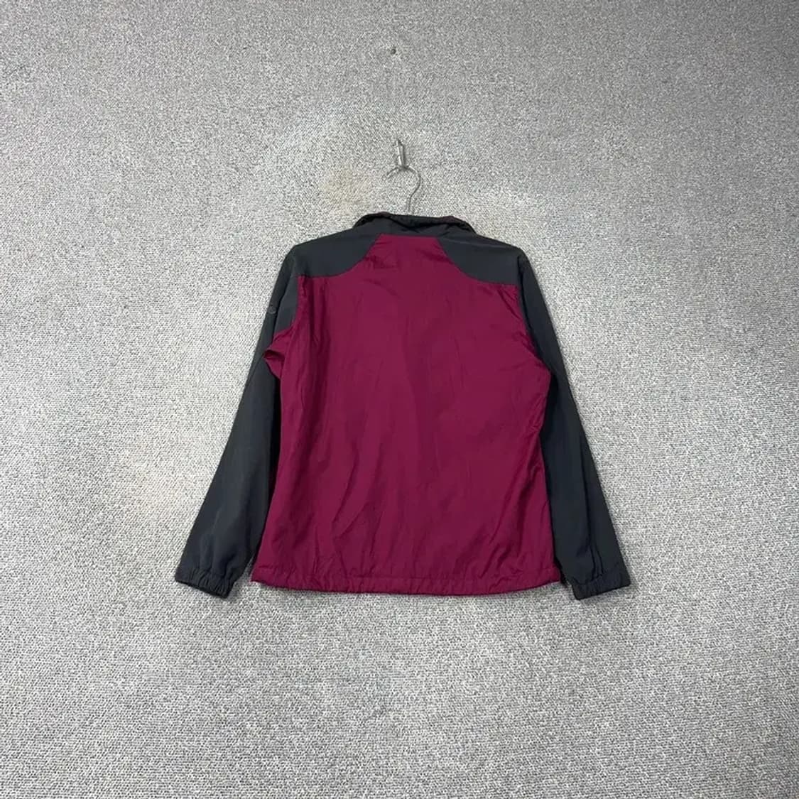 아이더 로고 버건디 투톤 기능성 등산 바람막이 M 상품이미지2