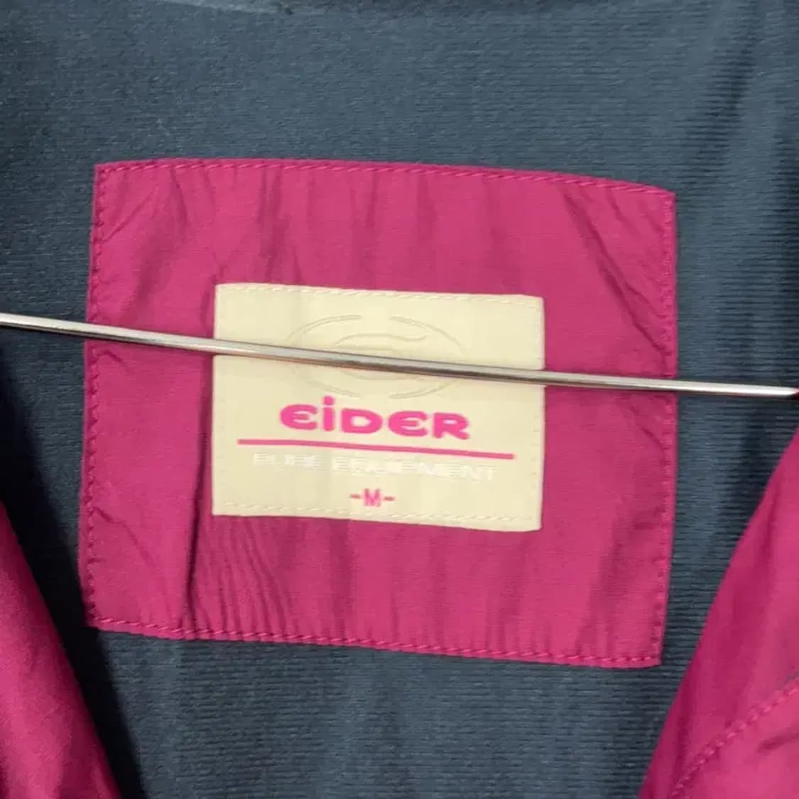 아이더 로고 버건디 투톤 기능성 등산 바람막이 M 상품이미지3