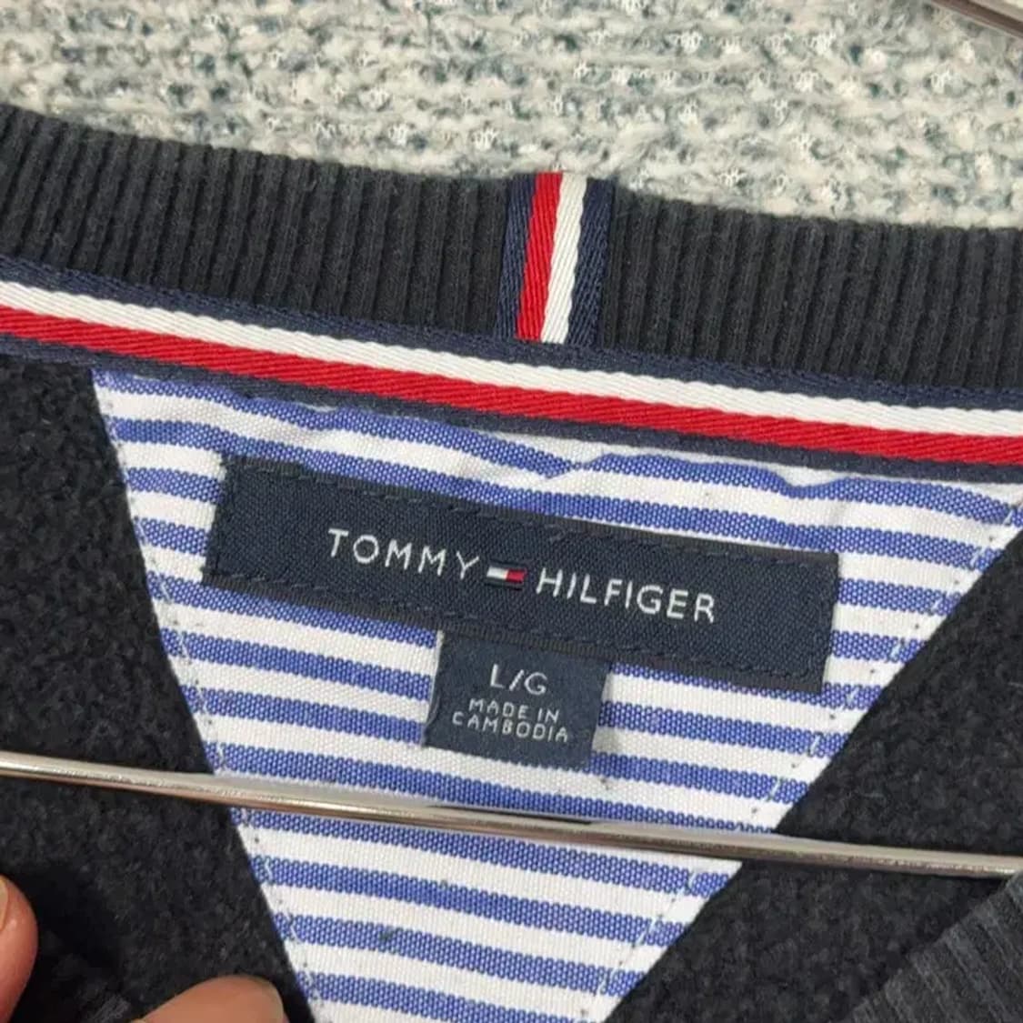타미힐피거 빅로고 프린팅 맨투맨 L 상품이미지4