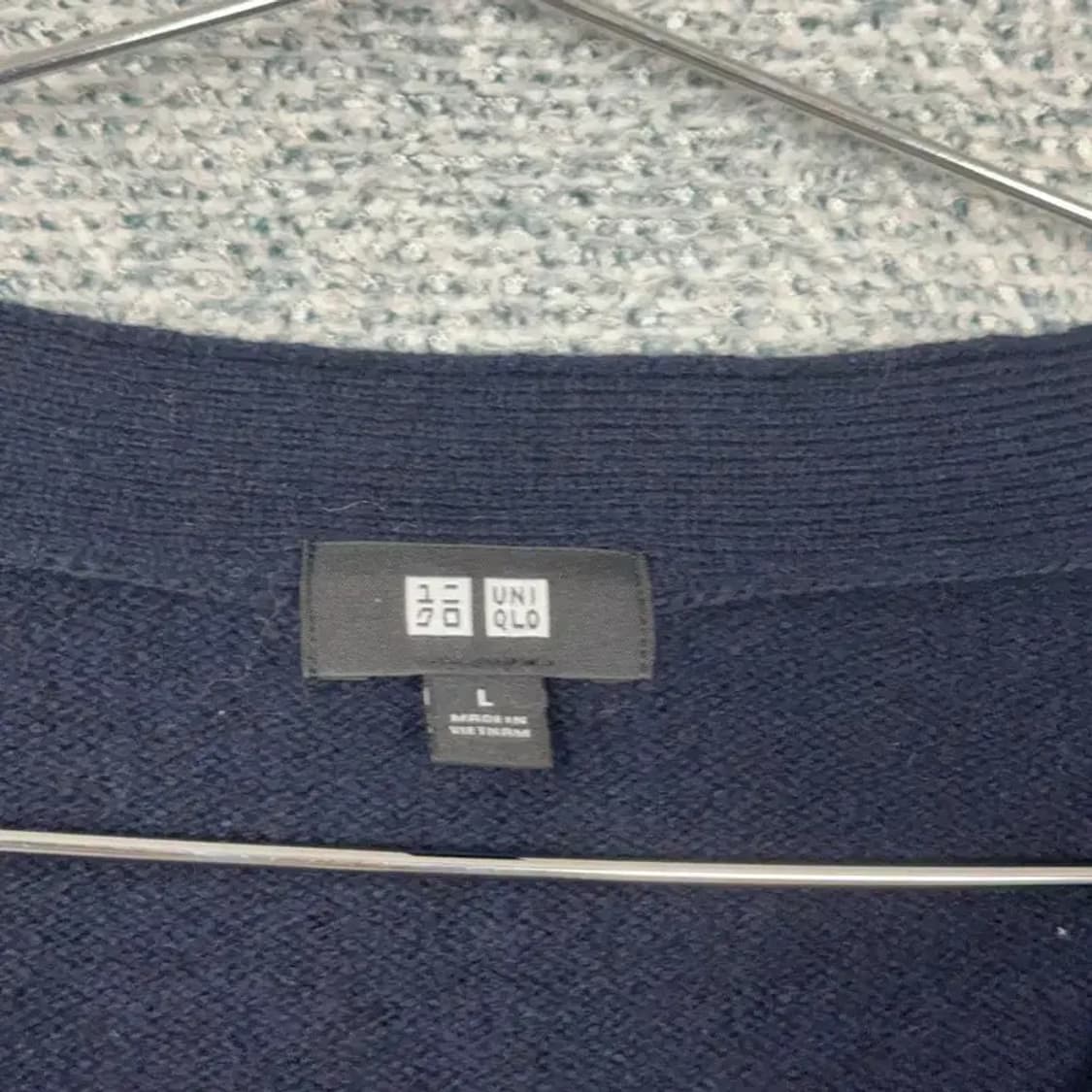 유니클로 캐주얼 네이비 아크릴 3버튼 가디건 L 상품이미지5