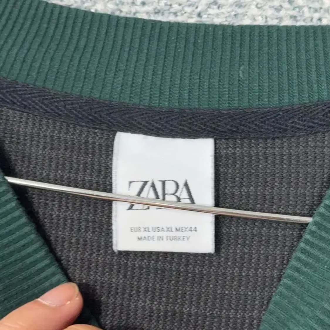 자라 캐주얼 투톤 폴리 남성 니트 맨투맨 M 상품이미지3