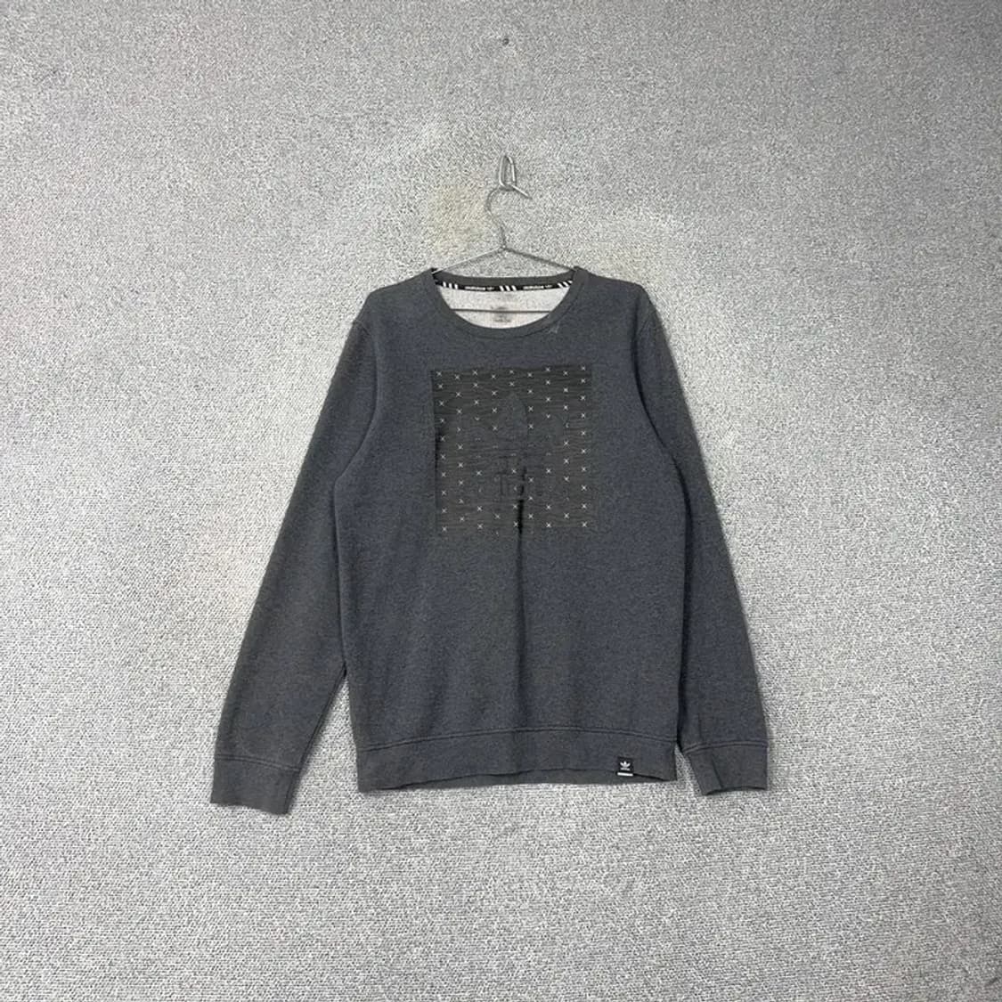 아디다스 프린팅 그레이 맨투맨 100 상품이미지1