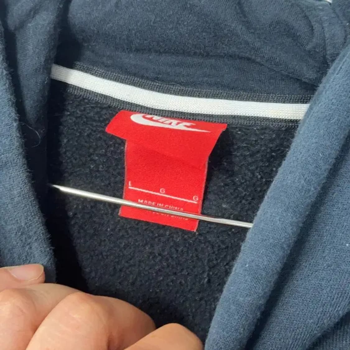 나이키 에어 프린팅 블랙 오버핏 후드티 L 상품이미지3