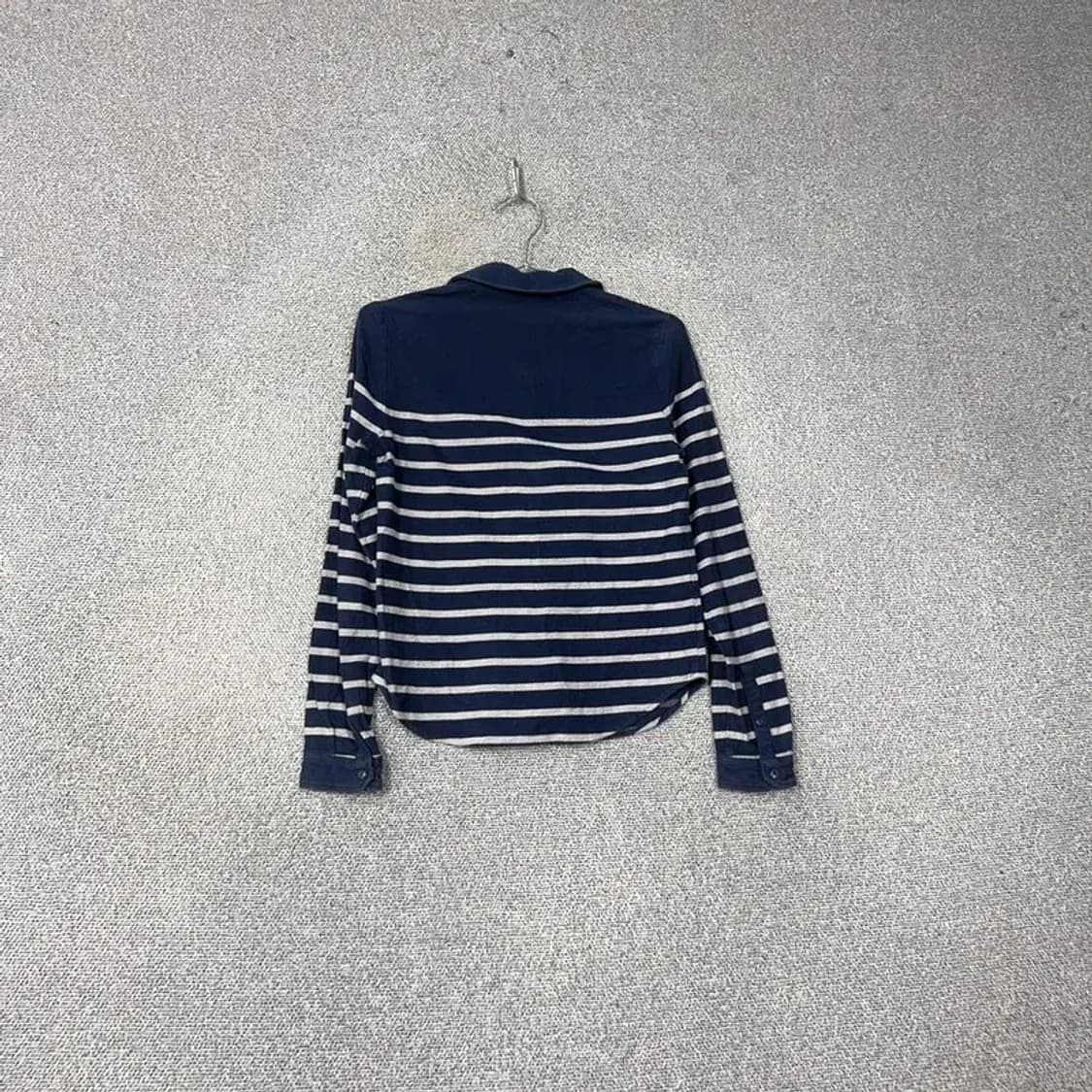 라코스테 스트라이프 코튼 네이비 셔츠 XS 상품이미지2