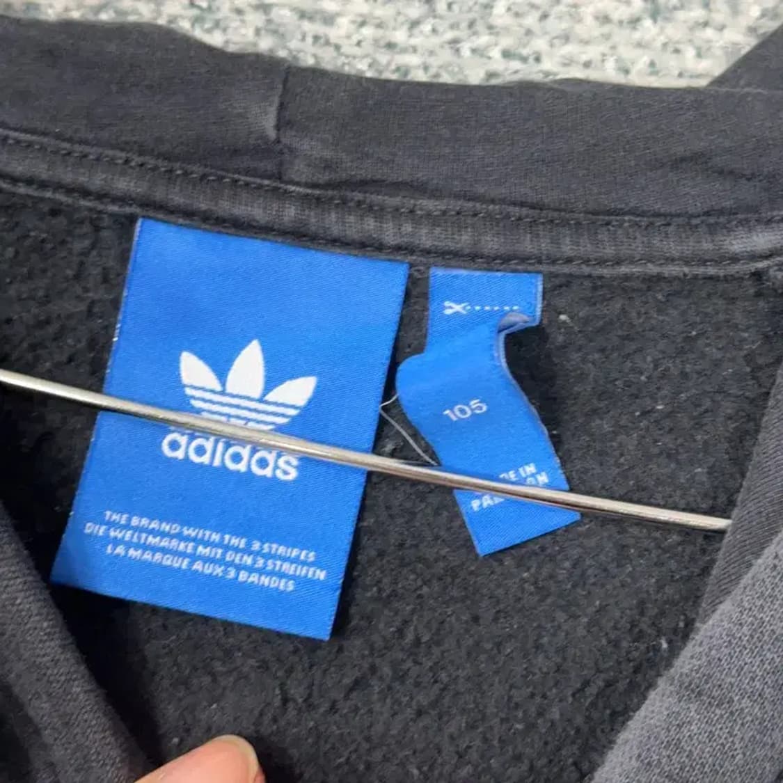 아디다스 빅로고 트레포일 블랙 후드티 105 상품이미지3