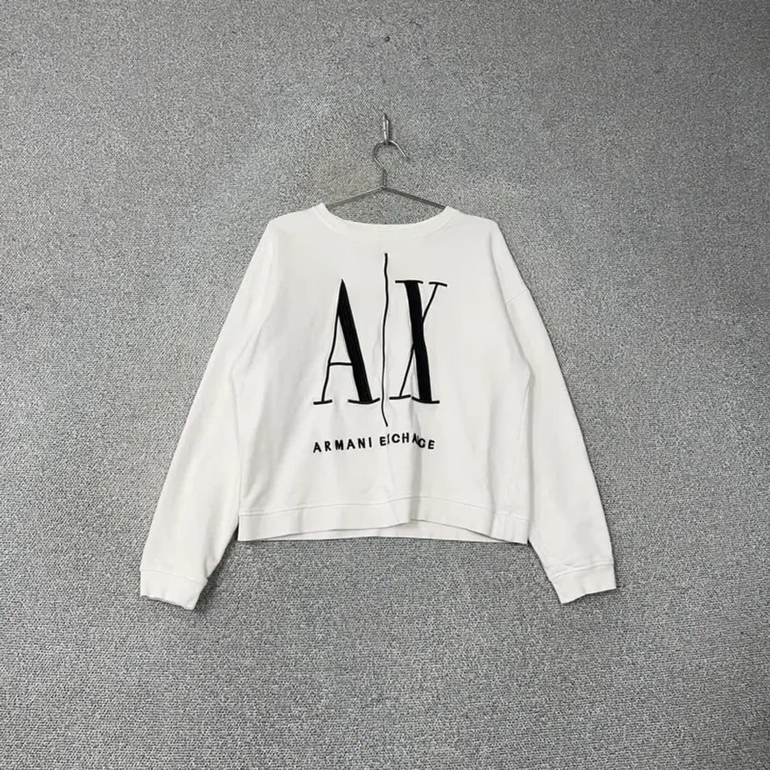 알마니 익스체인지 로고 화이트 여성 맨투맨 L 상품이미지1