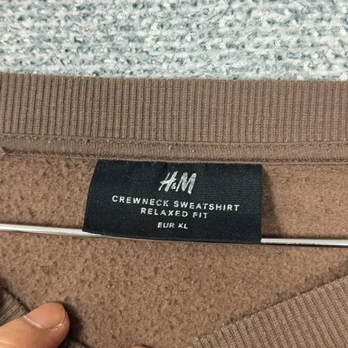 H&M 브라운 오버핏 스웻셔츠 맨투맨 XL 상품이미지3