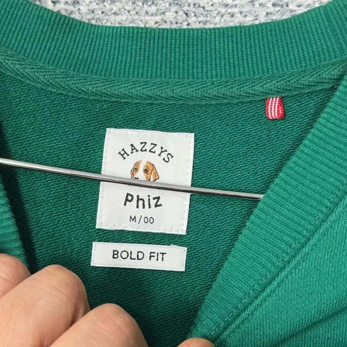 해지스 피즈 그린 로고 캐주얼 맨투맨 M 상품이미지3