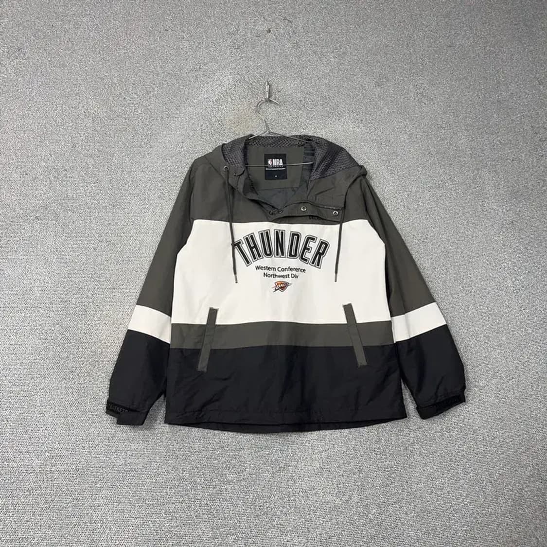 NBA 썬더 멀티컬러 빈티지 버튼 후드 아노락 M 상품이미지1