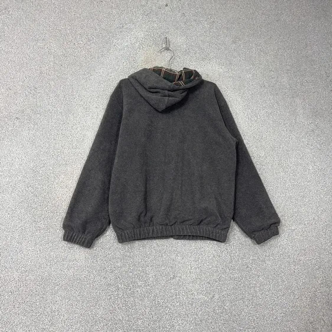 빈폴 로고 딥그레이 빈티지 후리스 후드집업 95 상품이미지2