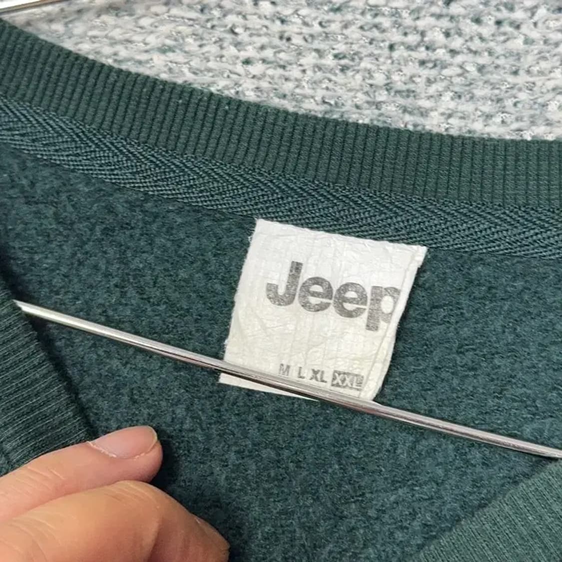 지프 프린팅 그린 맨투맨 XXL 상품이미지3