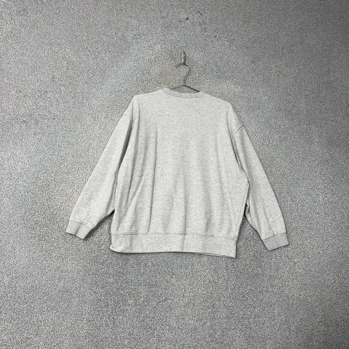 아디다스 센터 로고 그레이 오버핏 맨투맨 M 상품이미지2