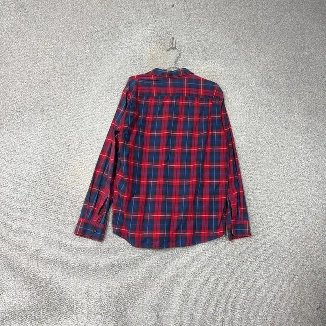 타미힐피거 빈티지 로고 남성 레드 체크 셔츠 L 상품이미지2