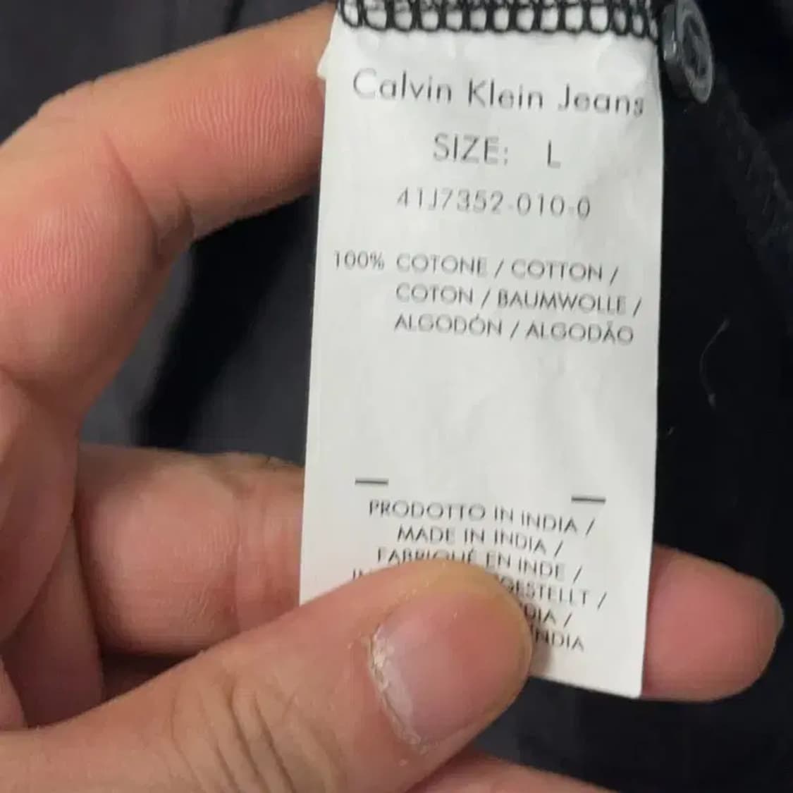 캘빈클라인 프린팅 로고 블랙 카라티 L 상품이미지3