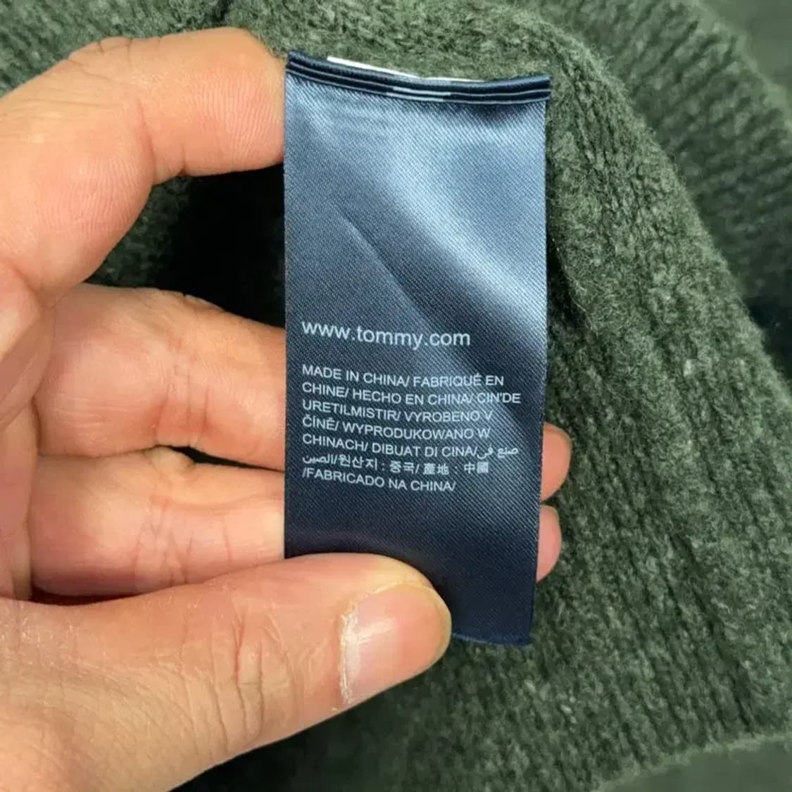 타미힐피거 스트라이프 카키 니트 L 상품이미지6