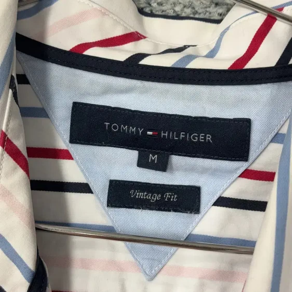 타미힐피거 반티지핏 스트라이프 셔츠 M 상품이미지3