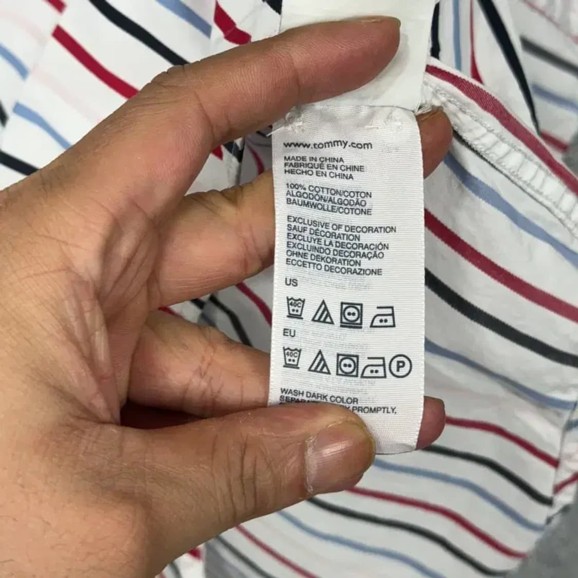 타미힐피거 반티지핏 스트라이프 셔츠 M 상품이미지4