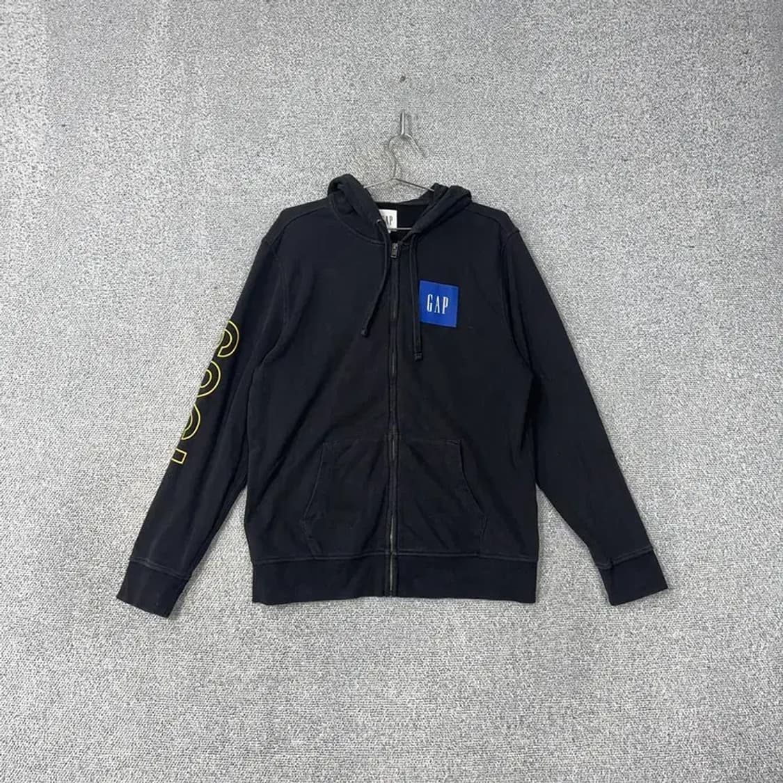 갭 블랙 박스 프린팅 로고 오버핏 후드집업 L 상품이미지1