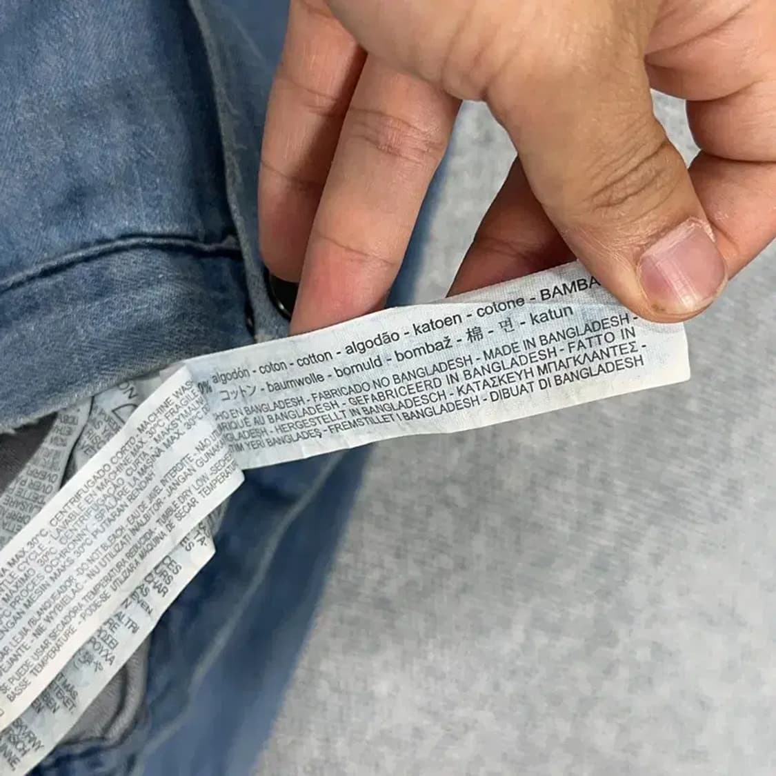 자라 1975 투포켓 빈티지 워싱 인디고 데님 셔츠 집업 L 상품이미지5