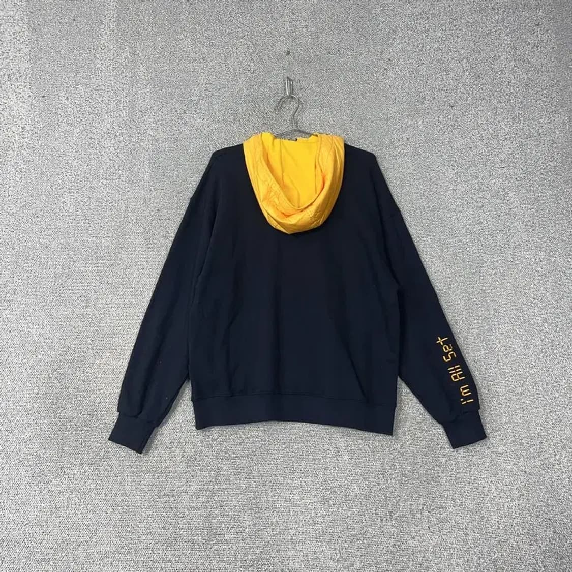 로맨틱크라운 로고 빈티지 오버핏 반집업 후드티 M 상품이미지2