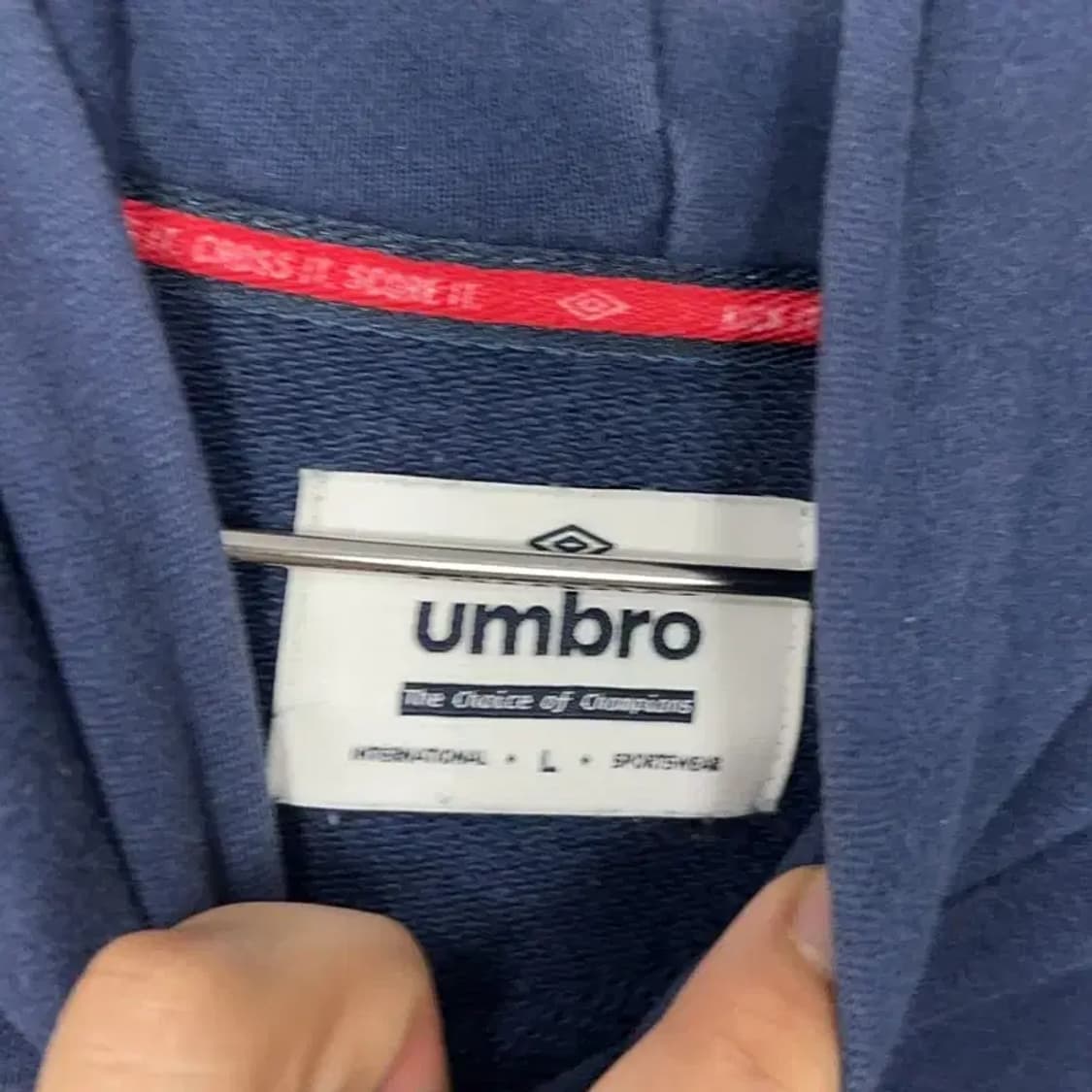 엄브로 프린팅 네이비 남성 후드티 L 상품이미지3