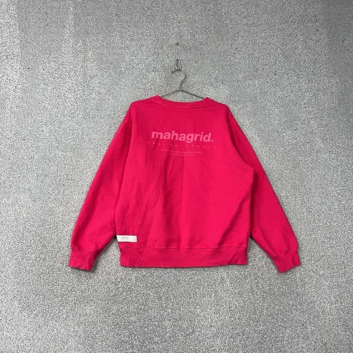마하그리드 로고 핫핑크 오버핏 스웻셔츠 맨투맨 M 상품이미지2
