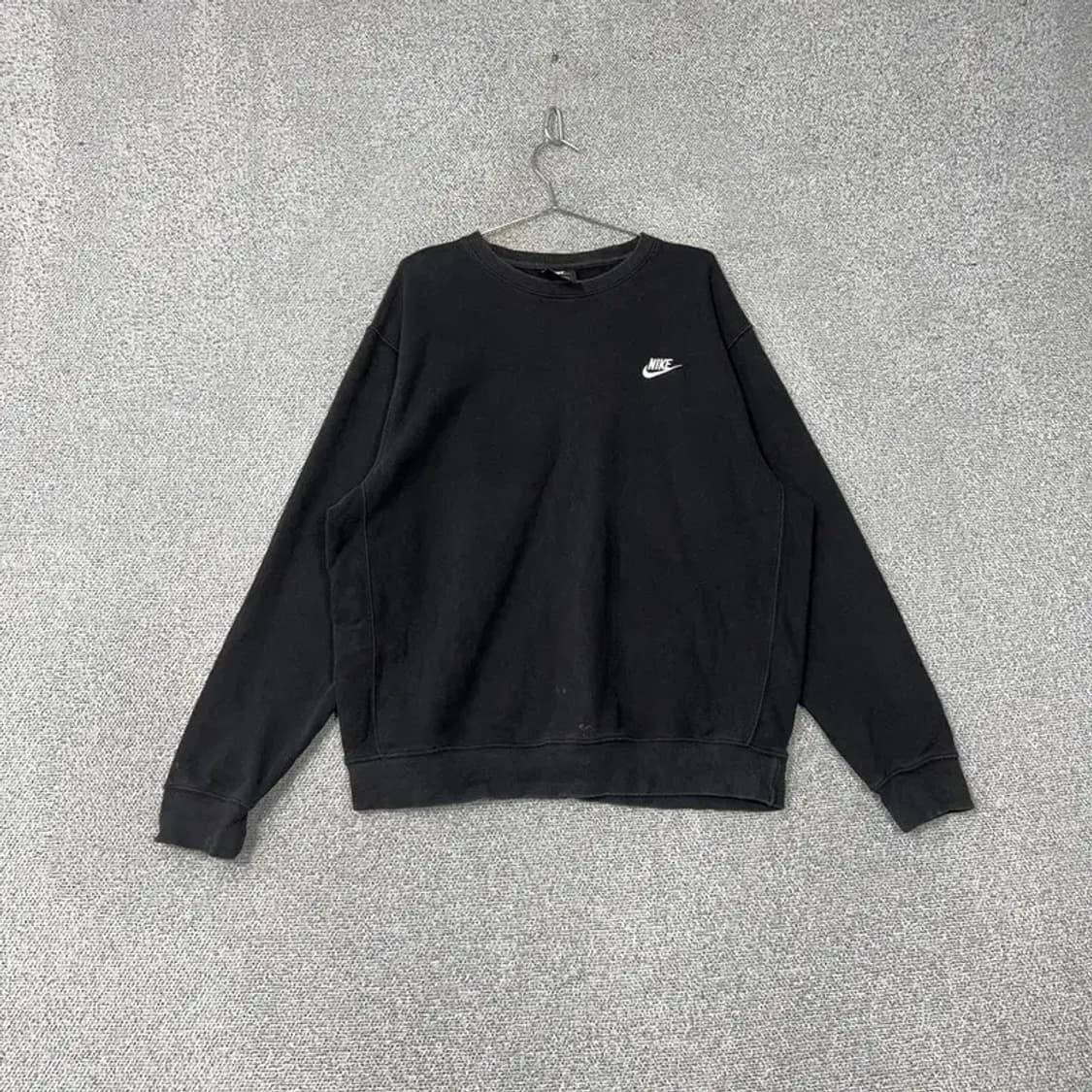 나이키 블랙 스우시 로고 오버핏 맨투맨 XL 상품이미지1