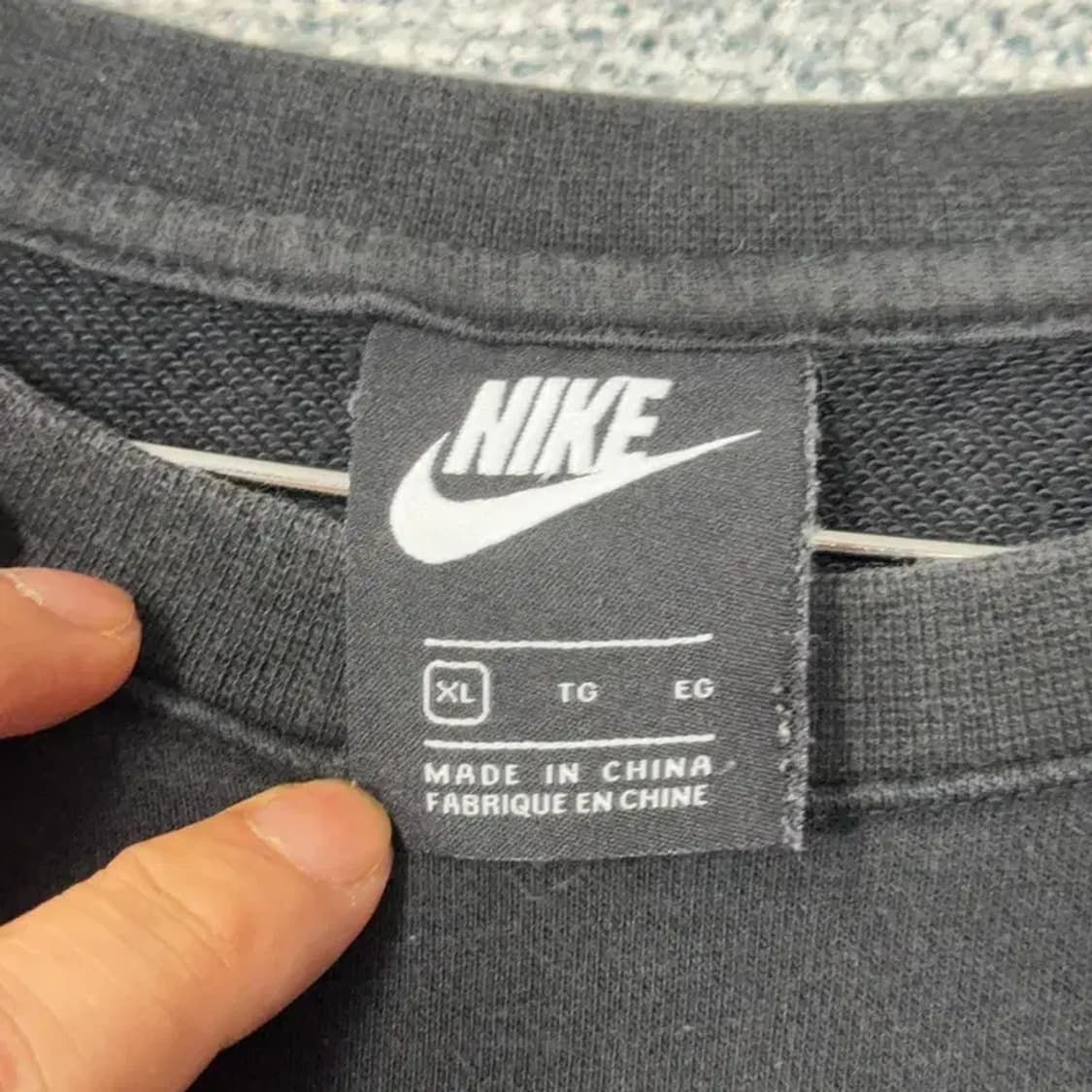 나이키 블랙 스우시 로고 오버핏 맨투맨 XL 상품이미지3