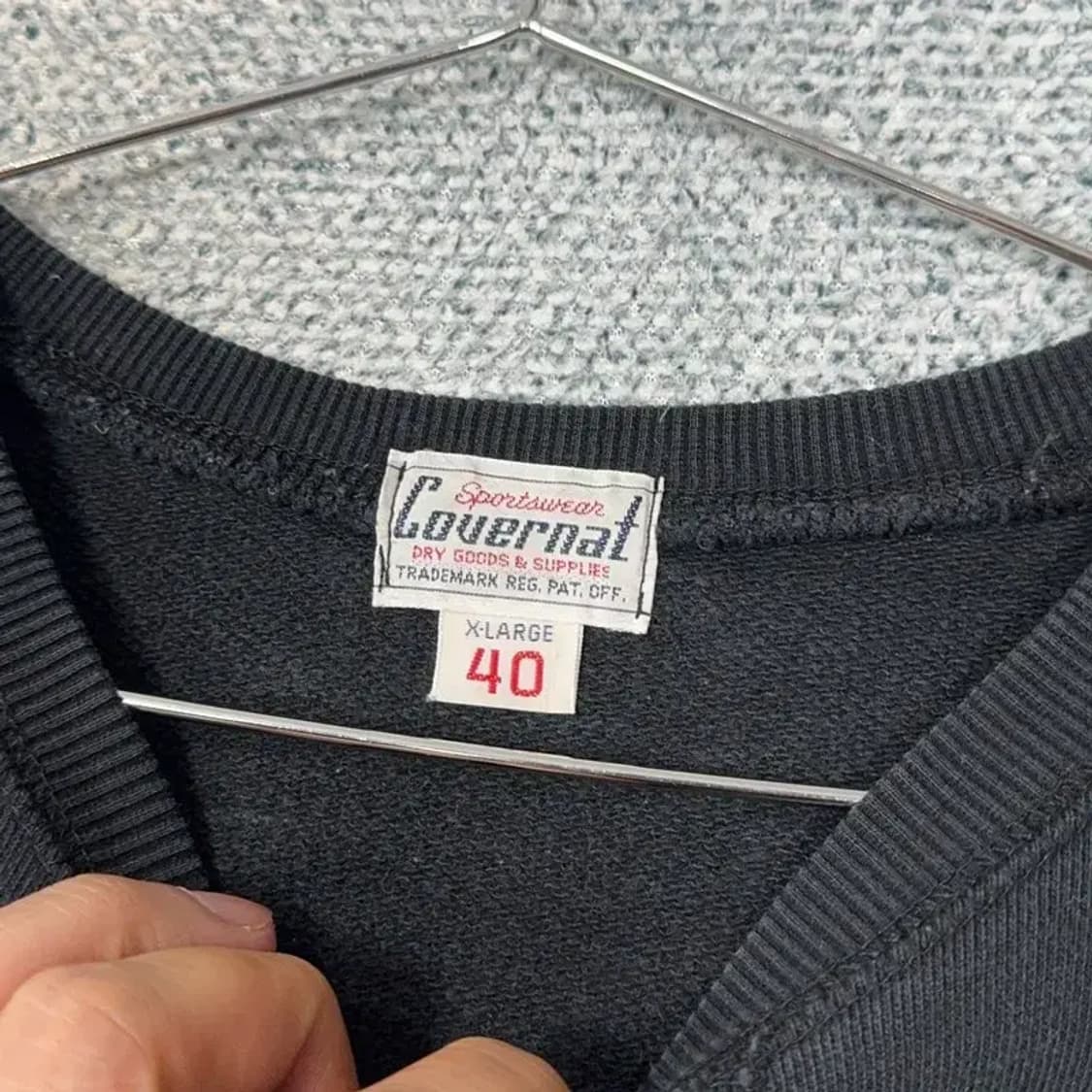 커버낫 로고 블랙 맨투맨 XL 상품이미지3