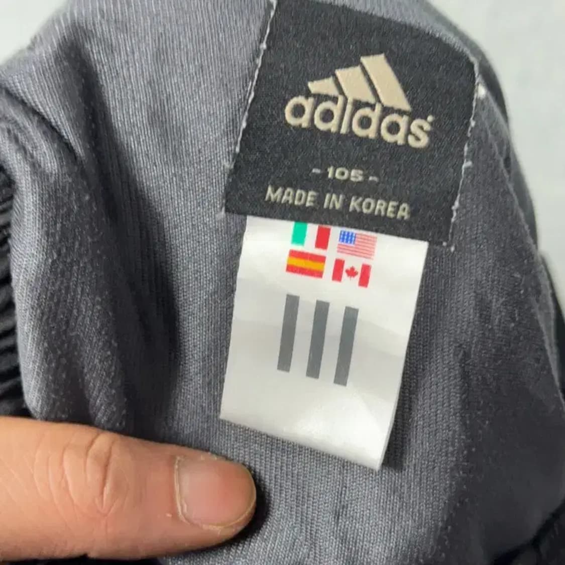 아디다스 로고 블랙 우븐팬츠 105 상품이미지5