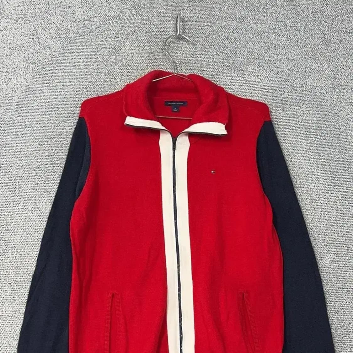 타미힐피거 레드 로고 캐주얼 니트 집업 M 상품이미지3