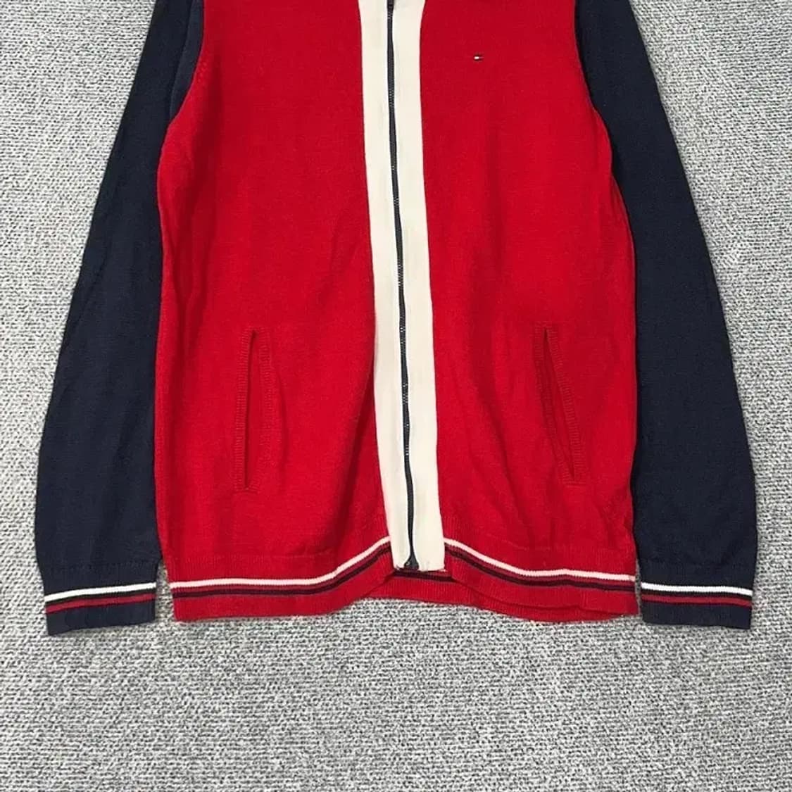 타미힐피거 레드 로고 캐주얼 니트 집업 M 상품이미지4