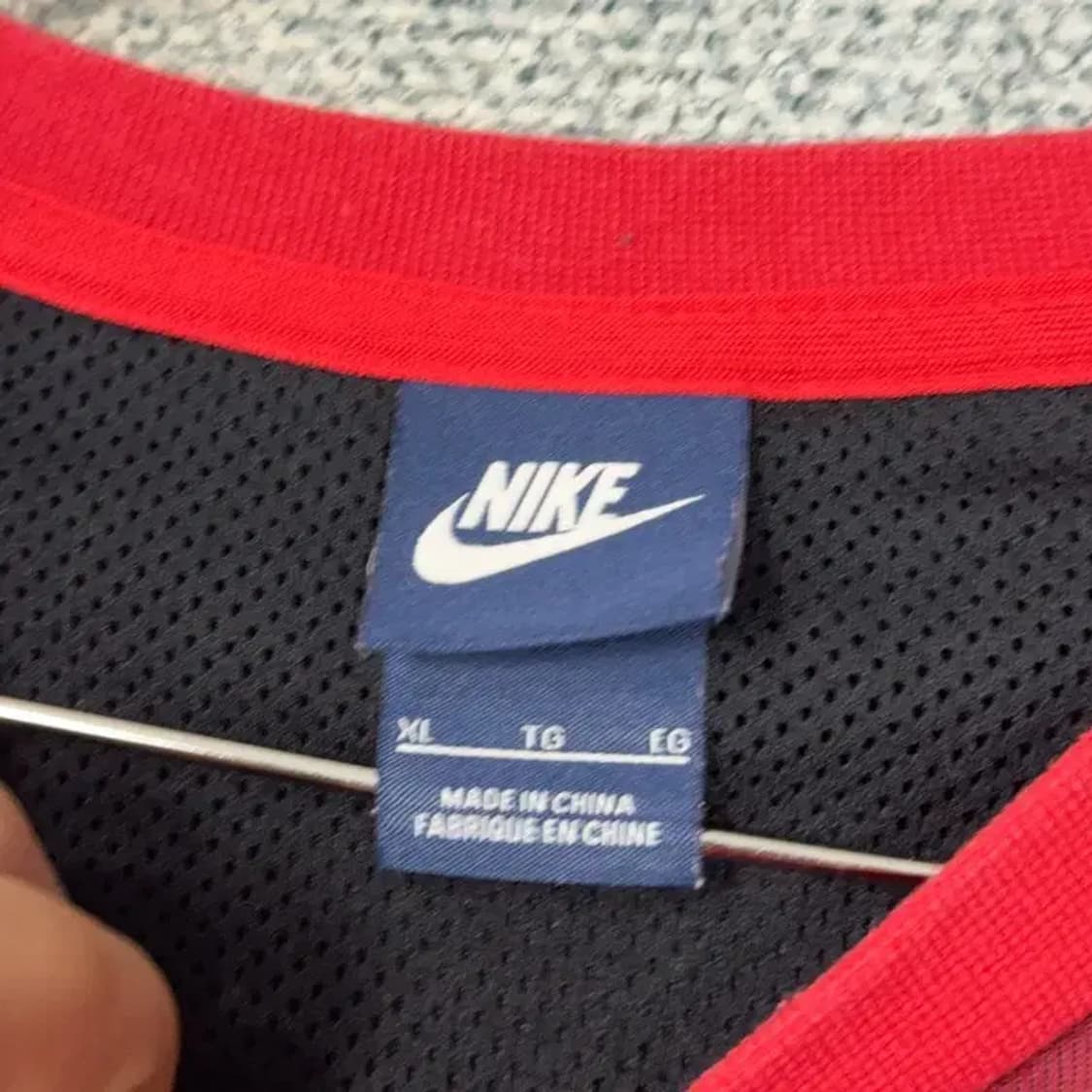 나이키 레드 투톤 로고 기능성 포켓 긴팔티 XL 상품이미지3