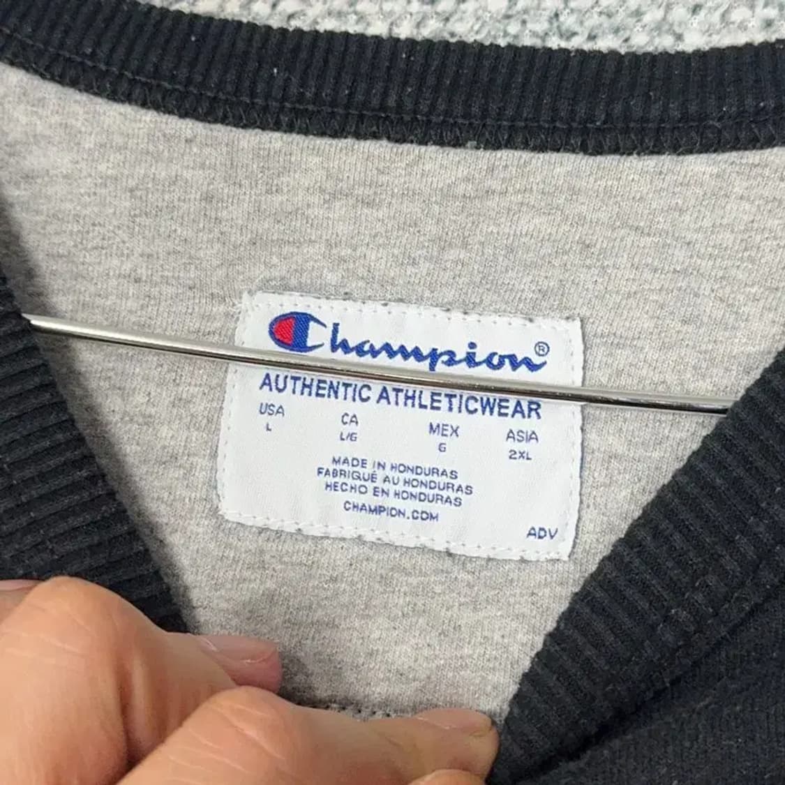 챔피온 프린팅 로고 블랙 맨투맨 L 상품이미지3