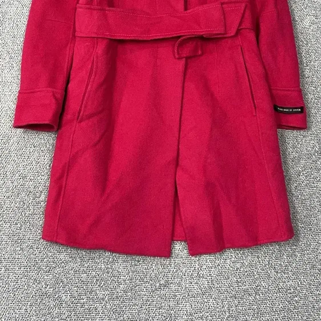 한섬 시스템 울 레드 벨티드 코트 82-94-160 상품이미지4