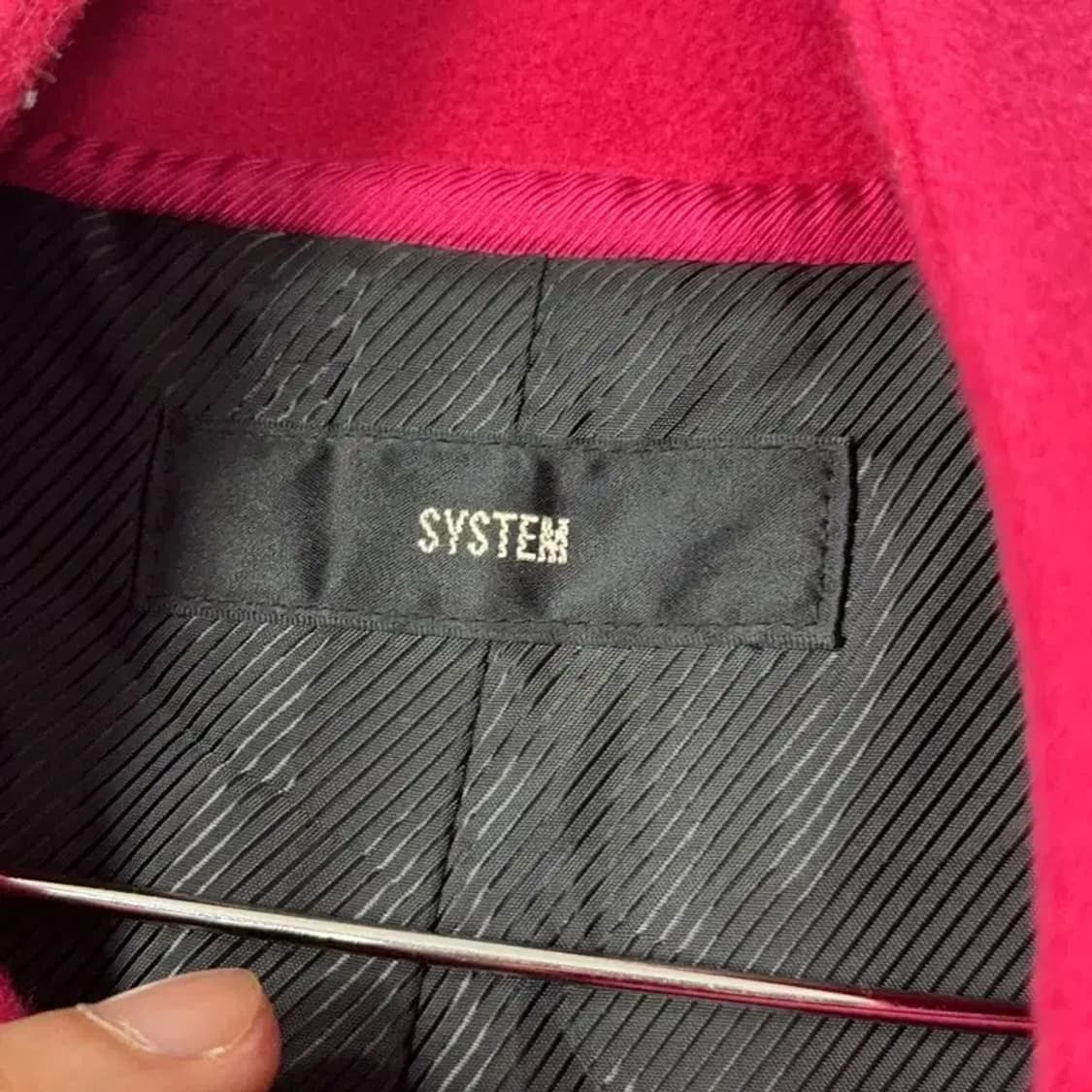 한섬 시스템 울 레드 벨티드 코트 82-94-160 상품이미지5