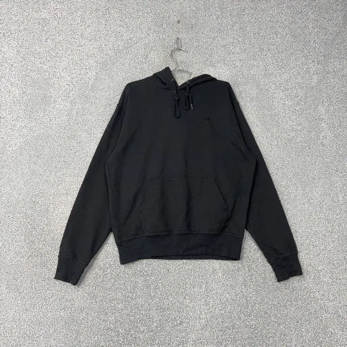챔피온 캐주얼 소매 로고 블랙 후드티 M 상품이미지1