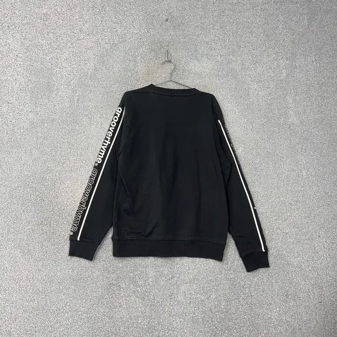 그루브라임 로고 사이드라인 블랙 맨투맨 XL 상품이미지2