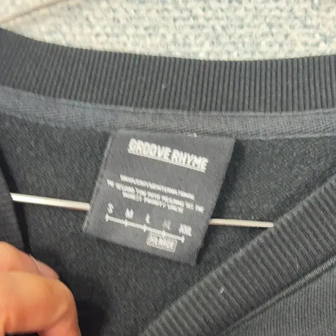 그루브라임 로고 사이드라인 블랙 맨투맨 XL 상품이미지3