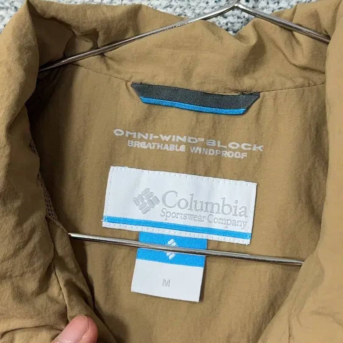 콜롬비아 로고 카키 등산 조끼 M 상품이미지5