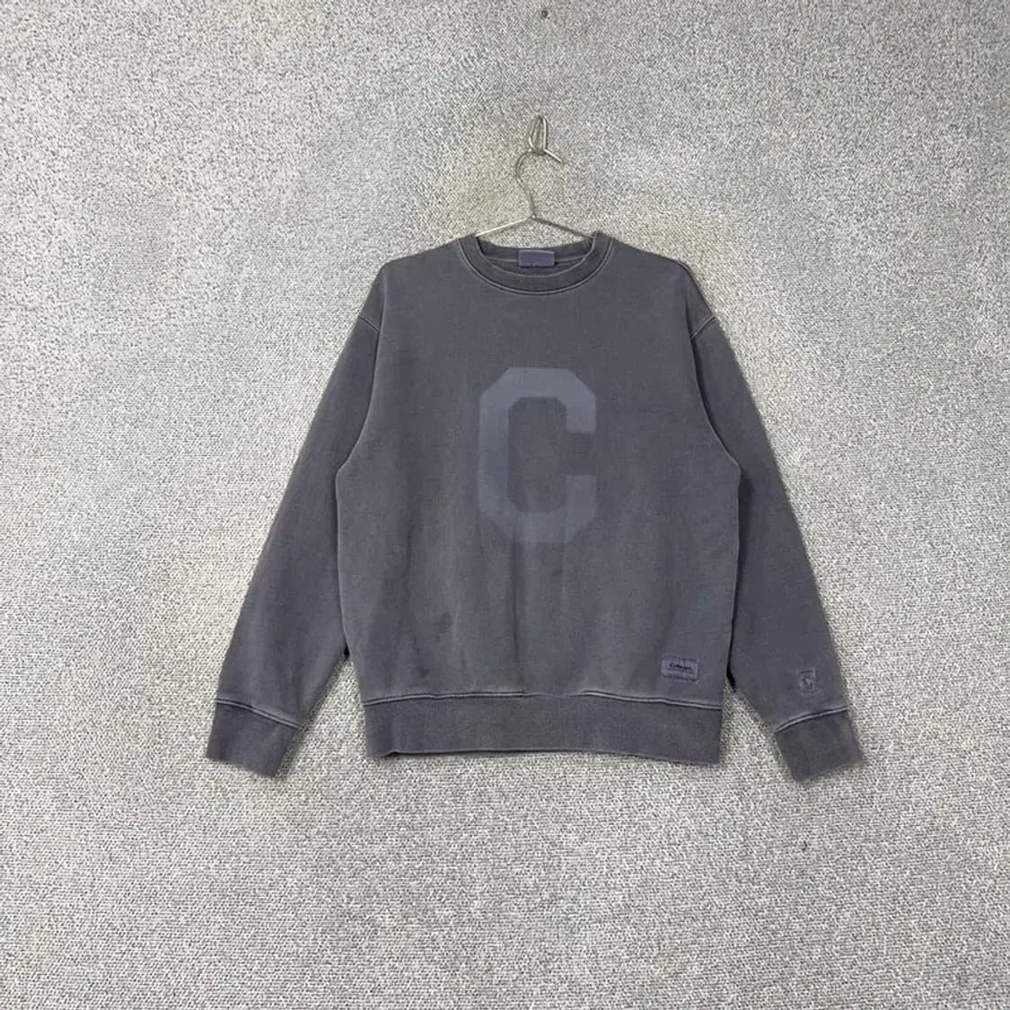 커버낫 피그먼트 로고 캐주얼 맨투맨 S 상품이미지1